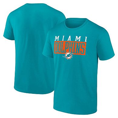 Men's Fanatics Aqua Miami Dolphins Head to Beat T-Shirt