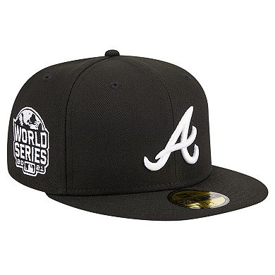 Men's New Era Black Atlanta Braves Logo 59FIFTY Fitted Hat