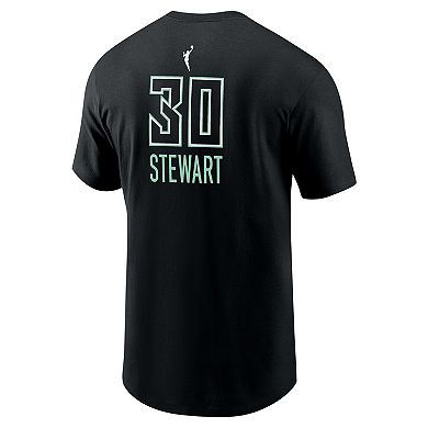 Unisex Nike Breanna Stewart Black New York Liberty Rebel Edition Name & Number T-Shirt