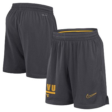 Men's Nike Anthracite West Virginia Mountaineers 2024 Sideline Mesh Shorts