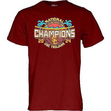 Unisex Blue 84  Cardinal USC Trojans 2024 NCAA Beach Volleyball National Champions T-Shirt