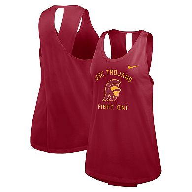 Women's Nike Cardinal USC Trojans Primetime Open Back Tank Top