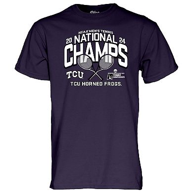 Unisex Blue 84 Purple TCU Horned Frogs 2024 NCAA Men's Tennis National Champions T-Shirt