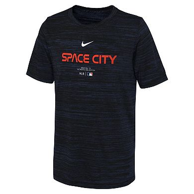 Youth Nike Navy Houston Astros City Connect Practice Graphic Performance T-Shirt