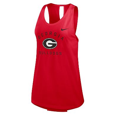 Women's Nike Red Georgia Bulldogs Primetime Open Back Tank Top