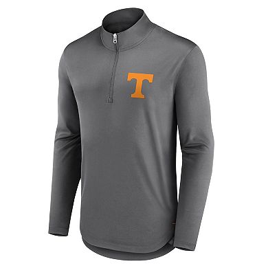 Men's Fanatics Gray Tennessee Volunteers Tough Minded Quarter-Zip Top