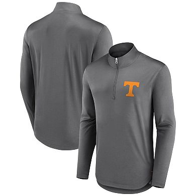 Men's Fanatics Gray Tennessee Volunteers Tough Minded Quarter-Zip Top