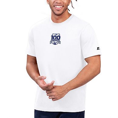 Men's Starter White New York Giants 100th Season Prime Time T-Shirt