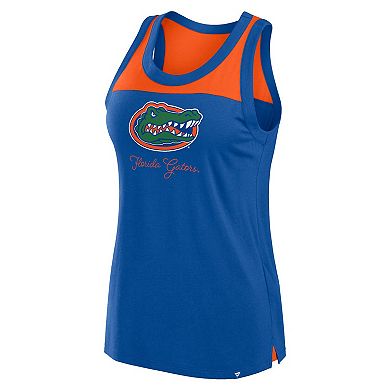 Women's Fanatics Royal Florida Gators Crosley Colorblock Tank Top