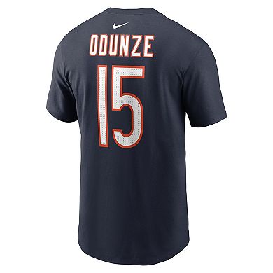 Men's Nike Rome Odunze Navy Chicago Bears 2024 NFL Draft First Round Pick Name & Number T-Shirt