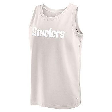 Men's Fanatics Cream Pittsburgh Steelers Elements Tank Top