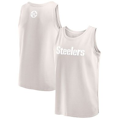 Men's Fanatics Cream Pittsburgh Steelers Elements Tank Top