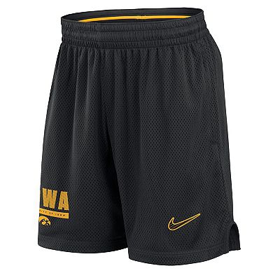 Men's Nike Black Iowa Hawkeyes 2024 Sideline Mesh Shorts