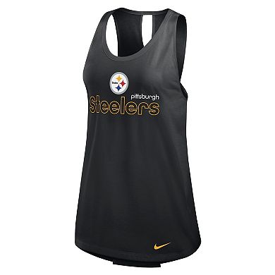 Women's Nike Black Pittsburgh Steelers  Performance Tank Top