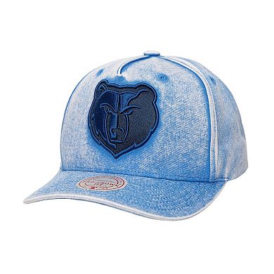 Men's Mitchell & Ness Blue Memphis Grizzlies Washed Out Tonal Logo Snapback Hat