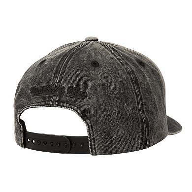 Men's Mitchell & Ness Black Sacramento Kings Washed Out Tonal Logo Snapback Hat
