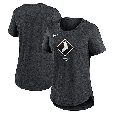 Women's Nike  Heather Black Chicago White Sox 2024 City Connect Tri-Blend T-Shirt