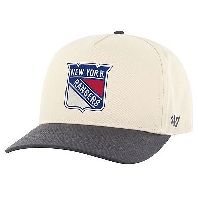 Men's '47 Cream/Charcoal New York Rangers Hitch Adjustable Hat