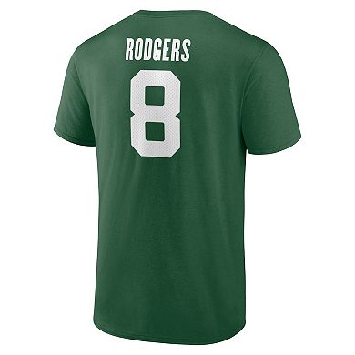 Men's Fanatics Aaron Rodgers Green New York Jets Player Icon Name & Number T-Shirt