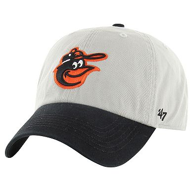 Men's '47 Gray/Black Baltimore Orioles Sure Shot Classic Franchise Fitted Hat