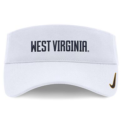 Unisex Nike White West Virginia Mountaineers 2024 Sideline Fit Ace Visor