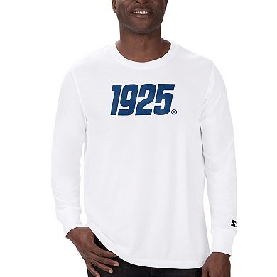 Men's Starter White New York Giants 1925 Collection Long Sleeve T-Shirt