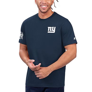 Men's Starter Navy New York Giants 100th Season Prime Time T-Shirt