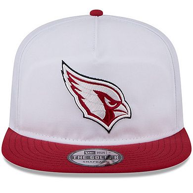 Men's New Era White/Cardinal Arizona Cardinals 2024 NFL Training Camp Golfer Snapback Hat