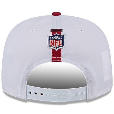 Men's New Era White/Cardinal Arizona Cardinals 2024 NFL Training Camp Golfer Snapback Hat