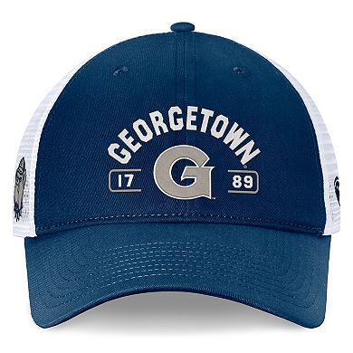 Men's Top of the World Navy/White Georgetown Hoyas Free Kick Trucker Adjustable Hat