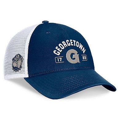 Men's Top of the World Navy/White Georgetown Hoyas Free Kick Trucker Adjustable Hat