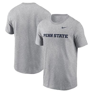 Men's Nike Heather Gray Penn State Nittany Lions Primetime Evergreen Wordmark T-Shirt