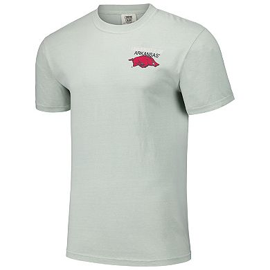 Unisex Light Green Arkansas Razorbacks Hyper Local Campus Patches T-Shirt