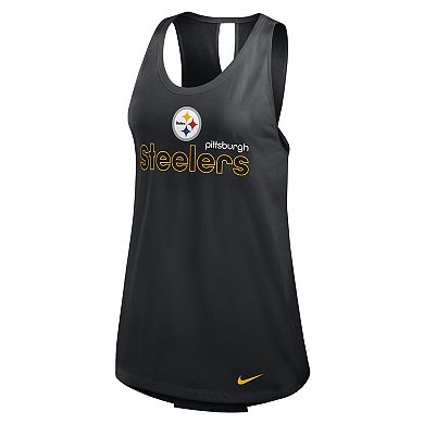 Women's Nike Black Pittsburgh Steelers Plus Size Performance Tank Top