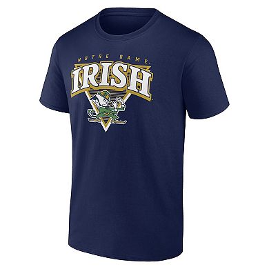 Men's Fanatics Navy Notre Dame Fighting Irish Modern Tri T-Shirt