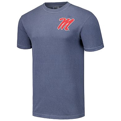 Men's Navy Ole Miss Rebels Baseball Comfort Colors T-Shirt