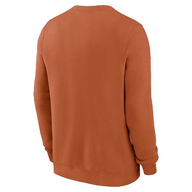 Men's Nike Texas Orange Texas Longhorns Primetime Evergreen Fleece Pullover Sweatshirt