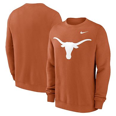 Men's Nike Texas Orange Texas Longhorns Primetime Evergreen Fleece Pullover Sweatshirt