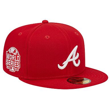 Men's New Era Red Atlanta Braves Logo 59FIFTY Fitted Hat