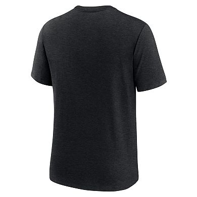 Men's Nike Heather Black Iowa Hawkeyes Blitz Evergreen Legacy Primary Tri-Blend T-Shirt
