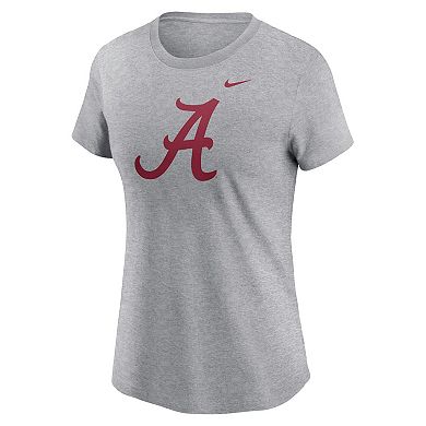 Women's Nike Heather Gray Alabama Crimson Tide Primetime Evergreen Logo T-Shirt