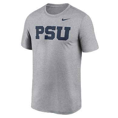 Men's Nike Heather Gray Penn State Nittany Lions Primetime Legend Alternate Logo T-Shirt