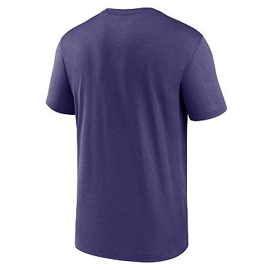 Men's Nike Purple Baltimore Ravens Vertical Split Legend Performance T-Shirt