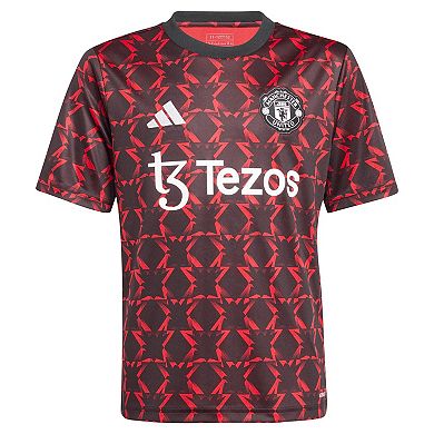 Youth adidas Black Manchester United 2024/25 Pre-Match Top