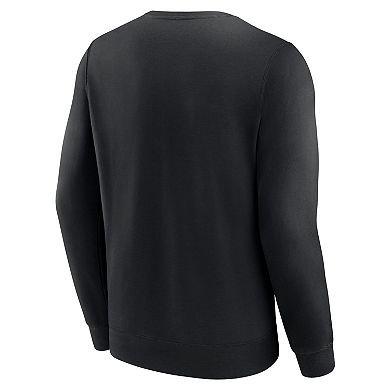 Men's Fanatics Black Miami Marlins Focus Fleece Pullover Sweatshirt