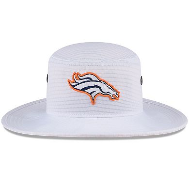 Men's New Era White Denver Broncos 2024 NFL Training Camp Panama Bucket Hat