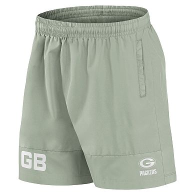 Men's Fanatics Light Green Green Bay Packers Elements Shorts