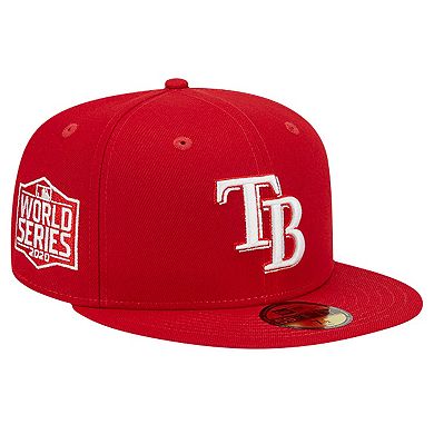 Men's New Era Red Tampa Bay Rays Logo 59FIFTY Fitted Hat