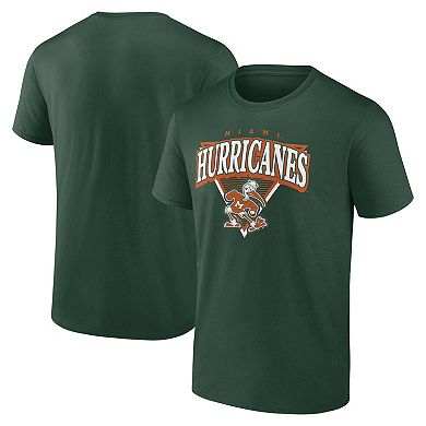 Men's Fanatics Green Miami Hurricanes Modern Tri T-Shirt