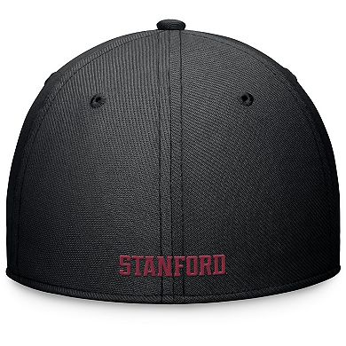 Men's Nike Black/Cardinal Stanford Cardinal Rise Swoosh Flex Hat